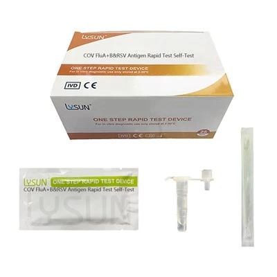 Lysun грип A+B, Covid -19 и RSV антиген Rapid Test Self-Test FCR-S24